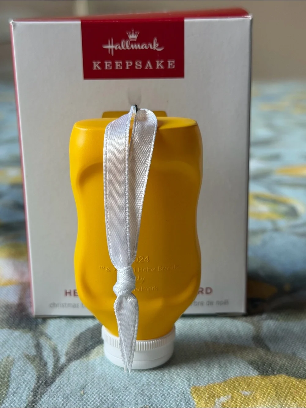 🌭 HALLMARK KEEPSAKE HEINTZ YELLOW MUSTARD ORNAMENT 🌭  NWT 🌭